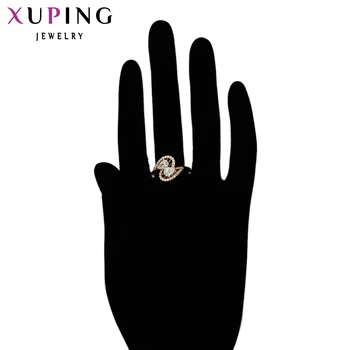 Xuping Vestuvinį Žiedą, Aukso Spalvos Su Balta\Raudona\Violetiniai Žiedai Moterims, Papuošalai Valentino Dienos Dovana 12657