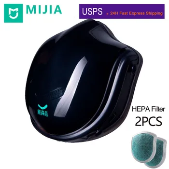 Youpin Mijia Q5PRO Elektros Burną oro fiter Veido kaukė Anti-migla Suteikia Aktyvi Oro Kvėpavimo Vožtuvas HEPA Filtras 5V USB Įkrovikliu