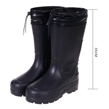 Žiemą šilta šviesa virtuvėje, dirbti vandens batai vyriški aukštos vamzdis lietaus batai EVA rūgščių - šarmų - atsparus naftos moterų lietaus batai 39-47