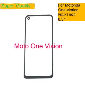 10vnt/daug Motorola Moto VIENA VIZIJA P50 XT1970 Jutiklinis Ekranas Priekinės Stiklo plokštės Objektyvas Moto Viena Vizija LCD Priekiniai