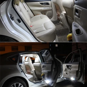 14Pcs Automobilio Salono Lemputė Canbus LED Lempos Paketą Rinkinys Žemėlapis Dome Durų Kamieno Žibintas Tinka BMW 1 Serijos E82 E87 E88 2008-2013 m.
