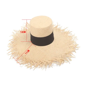 2019 moterų vasaros šiaudų skrybėlę nuo Saulės, Skrybėlę aukšto viršų skrybėlę sombrero mujer Panamos paplūdimys derliaus cilindrų mados kraštais kepurės snapeliu