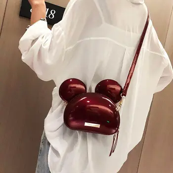 2020 naujas mados dizaino ponios Mickey maišelį mielas įdomus vakaras ponios maišelį sankabos krepšys pečių maišą gimtadienio dovana