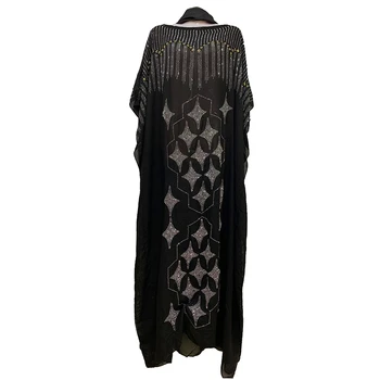 2020 Naują Afrikos Deimantų ilgai Dashiki Didelis Vasaros Juoda Suknelė Lady Afrikos drabužius 111#