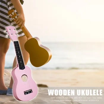 21 colio Liepų Ukulėle Vaikų Muzikos Instrumentas, 4 Stygos Havajų Gitara, Brangioji Veiklos