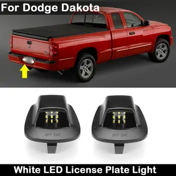 2vnt Dodge Dakota 1997-2010 Automobilių Galinis Aukštą Ryškumą, Baltos spalvos LED Licenciją Plokštelės Šviesos Numerį Lempos