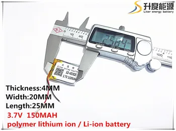 2vnt [SD], 3,7 V,150mAH,[402025] Polimeras ličio jonų / Li-ion baterija ŽAISLŲ,CENTRINIS BANKAS,GPS,mp3,mp4,mobilųjį telefoną,garsiakalbis
