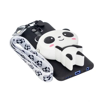 3D Mielas Animacinių filmų Piniginę, Telefoną Atveju Xiaomi Redmi 9 10X 5G Minkštos TPU Silikono Piniginė Maišelį Panda atsparus smūgiams Apsauginis Fundas Coque