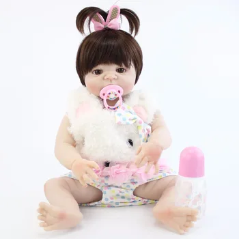 55cm Full Silikono Kūno Reborn Baby Doll Žaislas Tikroviška 22