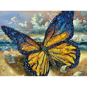 5D Diamond Tapybos gyvūnų drugelis Kryželiu Diamond Siuvinėjimo Visą Cirkonio Modelio Namų Puošybai Adata Amatų&Art