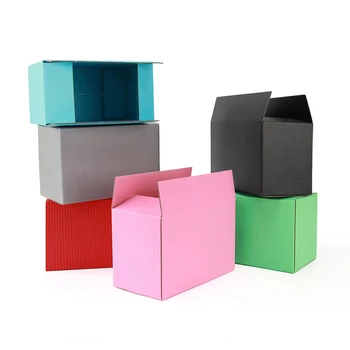 5vnt/10vnt / juodos ir rožinės spalvos popierinė dėžutė 3 sluoksnių gofruoto popieriaus pakuotę dovanų dėžutėje palaiko individualų dydį ir logotipas
