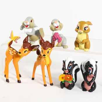 7pcs/set Bambi Elnias PVC Paveikslas Modelis, Žaislai, Lėlės, Vaikų Žaislai Klasės Žaislai, Kalėdų Dovanos