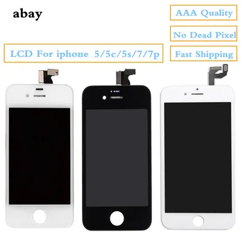 AAA Kokybės iPhone 5S 5 7 plius 5c LCD Jutiklinis Ekranas Asamblėjos visiškai Naujas LCD Ekranas iPhone 5s Ekrano skaitmeninis keitiklis Remontas