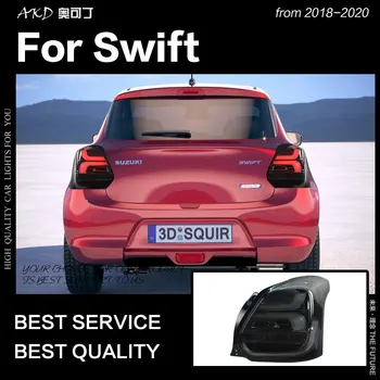 AKD Automobilių Optikos už Suzuki Swift Uodegos Šviesos 2017-2019 Swift Sport LED Uodega Lempos LED DRL Stabdžio Signalas Atbulinės auto Priedai