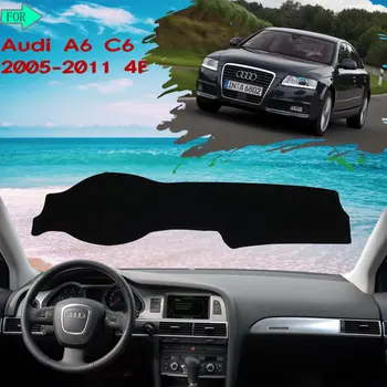 Audi A6 C6 2005-2011 m. 4F S-line, prietaisų Skydelio Kilimėlis Padengti Apsaugine Išvengti Šviesos Kilimą 2006 m. 2007 m. 2008 m. 2009 Automobilio Reikmenys-Prekes