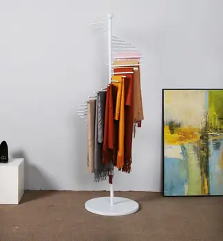 Aukso šalikas lentynos, grindų display rack kūrybos kabinti šilko skara drabužių parduotuvė kelnes display rack daugiafunkcinis turas