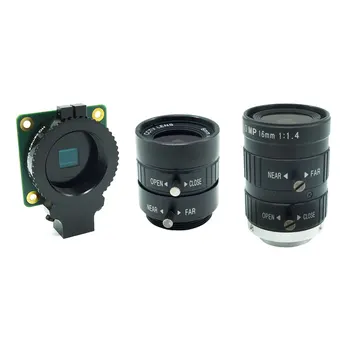 Aviečių Pi Aukštos Kokybės vaizdo Kameros Modulis 12.3 Megapikselių Sony IMX477 Jutiklis Reguliuojama Dėmesio 6mm CS 16mm C-mount Objektyvas 4B/3B+