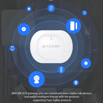 BlitzWolf BW-IS10 Tuya ZigBee 3.0 Hub Gataway Smart Home Tiltas App Nuotolinio Valdymo Centras Veikia su ZigBee 3.0 Smart Home