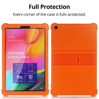 Case for Samsung Galaxy Tab 10.1 2019 T510 S7 Plius 12.4 11 S6 Lite 10.4 P610 8.0 S5E 10.5 A7 Silikonas atsparus smūgiams Vaikai Dangtis