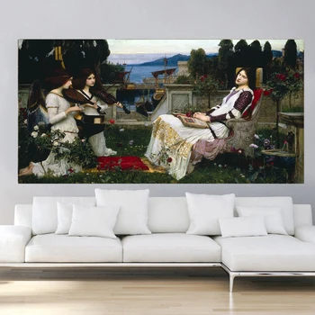 Citon William Waterhouse《Saint Cecilia》Drobė, Aliejus, tapyba Meno kūrinius Plakato Nuotrauką Šiuolaikinės Sienų Dekoras Namų kambarį Apdaila