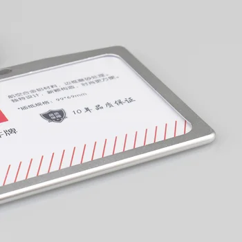 Didelis horizontalus sekretorius darbuotojai, ID kortelės laikiklis Dalyvių tapatybės kortelės padengti Aliuminio lydinio metalo darbuotojai žymeklį kolega