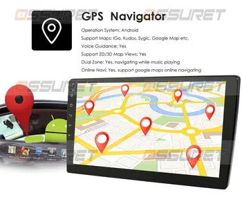 Du kartus 2Din 10.1 colių Android 10, Universalus Automobilinis Radijo Brūkšnys Stereo GPS Navigacija, WI-fi, 4G OBDII DAB Quad Core 