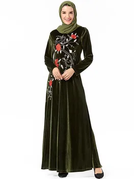 Dubajus Aksomo Musulmonų Suknelė Moterims Kimono Jubah Ilgas Chalatas, Abaja Hijab Suknelės Islamo Drabužių, Turkija, Arabų Suknelė Maroko Kaftan