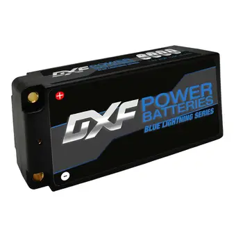 DXF lipo Baterija 2S Neūžauga Lipo 7.6 V 6000mAh 120C Baterija RC Lipo Baterijos su 5mm Kulka Konkurencijos Trumpas-Pack 1/10 Buggy