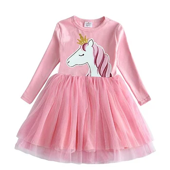 Dxton Mergaičių Suknelė ilgomis Rankovėmis Vaikams, Cartoon Suknelės Vaikų Gyvūnų Vestidos 2018 Merginos Princesė Suknelė Rudenį Vaikai Suknelė LH4592