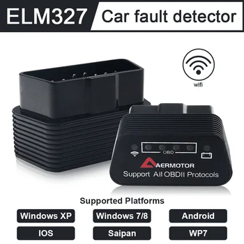 ELM327-v1.5/v2.1 obd2 skaneris Bluetooth/WIFI OBD automobilių diagnostikos įrankis, automobilių kodas reader for Android / Windows / 