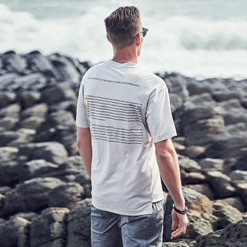 Enjeolon 2020 m. vasarą naujas vyrų trumpas rankovėmis marškinėliai mados spausdinti o-neck T shirt plius dydis XXXL t-shirt T3713