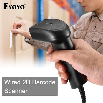 Eyoyo EY-006Y QR Barcode Scanner Nešiojamų Laidinio 1D 2D USB brūkšninių Kodų Skaitytuvą, Skirtą 