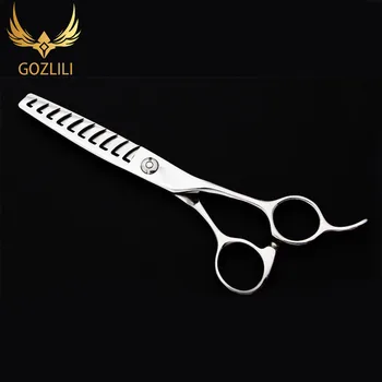 GOZLILI 6.0 colių Profesionali Plaukų 40% Thining Norma Žirklės ašmenys, atvirkštinių 10 dantų, Kirpykla, plaukų kirpimo Žirklės Grožio Priemonė