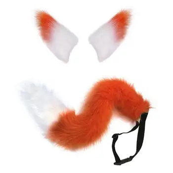 JUNBOON 26 Colių fox Ausų Uodegos Nustatyti Suaugusiųjų ir Paauglių Cosplay kostiumas Šalis