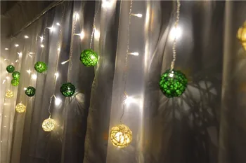 Kalėdos/vestuves/šalis Varveklis Šviesos 4M 96LED 0.3/0.4/0.5 m bangos formos 8 darbo Režimai, LED pasakų lempa su restorano rotango kamuoliai