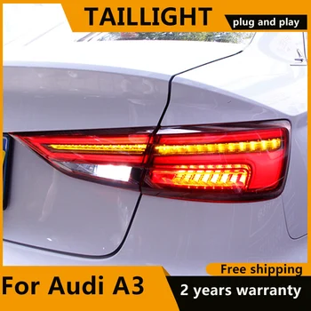 KOWELL Automobilių Stilius AUDI A3 galinius Žibintus 2013-2019 LED Uodegos Šviesos diodų (LED Žibintas Galinis su Dinamiškas posūkio signalo