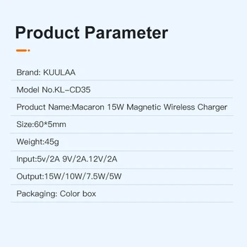 KUULAA Magnetinio Belaidžio Įkrovimo iPhone 12 Pro Max Mini 15W Greitas Įkroviklis iPhone Belaidis Kroviklis, Skirtas 