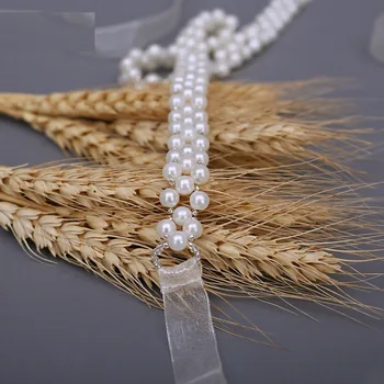 Kyunovia Kristalų Nuotakos Varčios Cirkonio Perlų Vestuvių Diržas Satino Nuotakos Diržo Ir Varčios Vestuvių Dekoravimas BY39