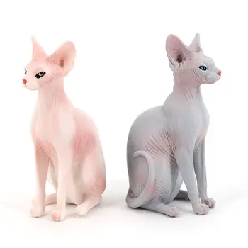 Kūrybos PVC Modeliavimas Beplaukiai katė Sfinksas katė Gyvūnų Veiksmų Skaičius, Žaislai Gyvūnų Modelio Paveikslas Žaislai Vaikams Gyvūnų Lėlės Modelio