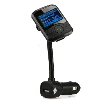 LCD Automobilinis MP3 Grotuvas Bluetooth FM Siųstuvas Moduliatorius SD MMC USB Nuotolinis Lanksčios Metalinės Žarnos Skaitmeninis Signalo Apdorojimas