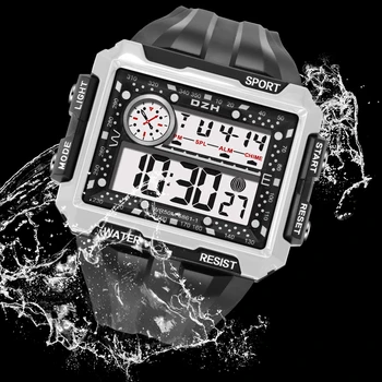 LED Skaitmeniniai Laikrodžiai Mens Prabangos Prekės ženklo Mados vyriški Sportiniai Žiūrėti Vandeniui Didelis Ciferblatas Laikrodis Žadintuvas Vyrų reloj deportivo Naujas
