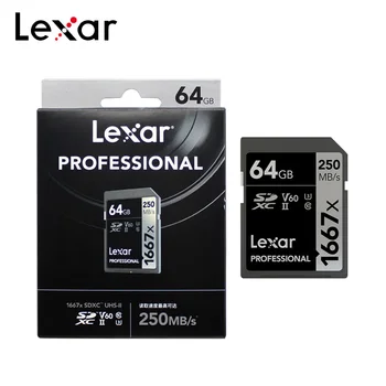 Lexar 1667x Atminties Kortele 128 GB 64GB Didelės Spartos 250MB/S U3 UHS-II V60 Class 10 Flash SD Kortelę 633X 32GB Už 