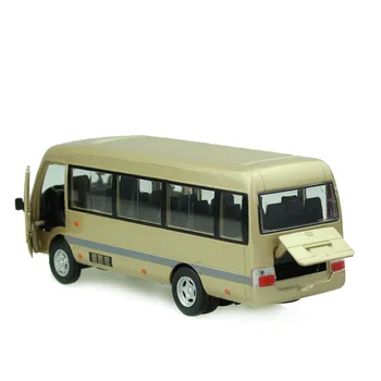 Lieto Metalo Transporto priemonių, 1:32 Automobilių Modeliai Coche Masto Modeliavimas Auto Žaislai Vaikams mkd52 Toyota Coaster Verslo Autobusų