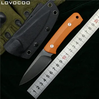 LOVOCOO Originalus Dilgėlių fiksuotu peilis D2 plieno G10 rankena lauko medžioti išgyvenimo kišenėje virtuvės peiliai kempingas EDC įrankiai