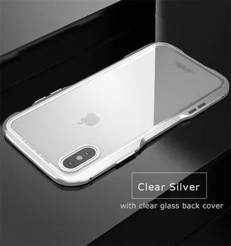 LUPHIE Magnetinio Atveju iPhone XS Max atsparus smūgiams Atveju Metalo Bamperis, skaidraus Stiklo Atgal Padengti iPhone XS MAX Magnetas Atvejais