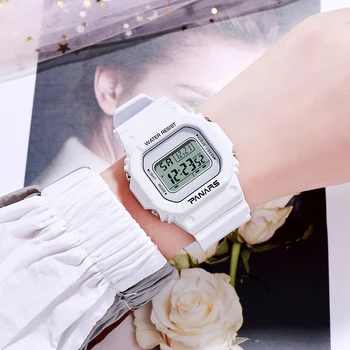 Mados Moterų Laikrodžiai PANARS Atsitiktinis Led Šviesos Ponios Žiūrėti Skaidri Juosta Skaitmeninis Žiūrėti Moterų Laikrodis atsparus Vandeniui Montre Femme