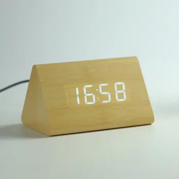 Mediniai Medienos Laikrodis Modernus Medienos Nauja Versija Skaitmeninis Elektroninis Stalinis Laikrodis LED Ekranas, Laiko Namuose, Vaikų, Miegamojo, Biuro