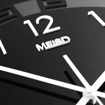MEISD Vintage Black Laikrodis Švytuoklinis Klasikinis Dizainerio Kokybės Akrilo Namų Dekoro Sienos Meno Kvarco Žiūrėti Kambario Horloge Nemokamas Pristatymas