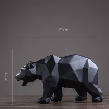 [MGT]Šiaurės Kūrybos Paprastų Geometrinių Polar Bear Gyvūnų Dervos Statula Apdaila Namo Kambarį Apdaila