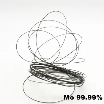 Molibdeno Viela Mo String 4N Didelio Grynumo 99.99% mokslinių Tyrimų ir Plėtros Elementas Metalo Skersmuo 0.05 0.08 1,0 mm Ilgis 500mm